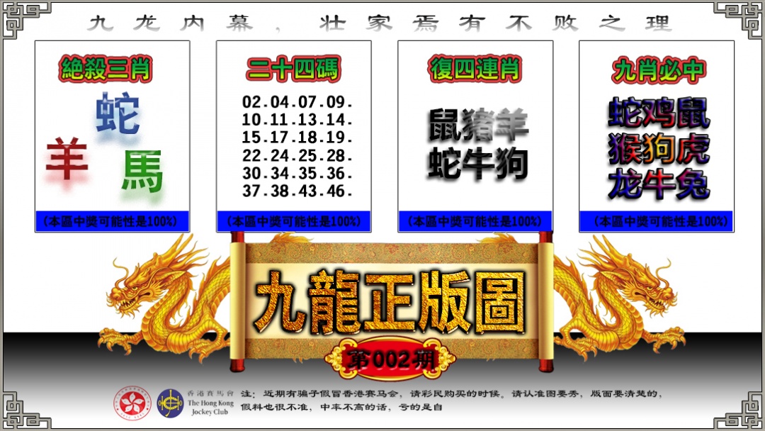 002期九龙正版图[图]